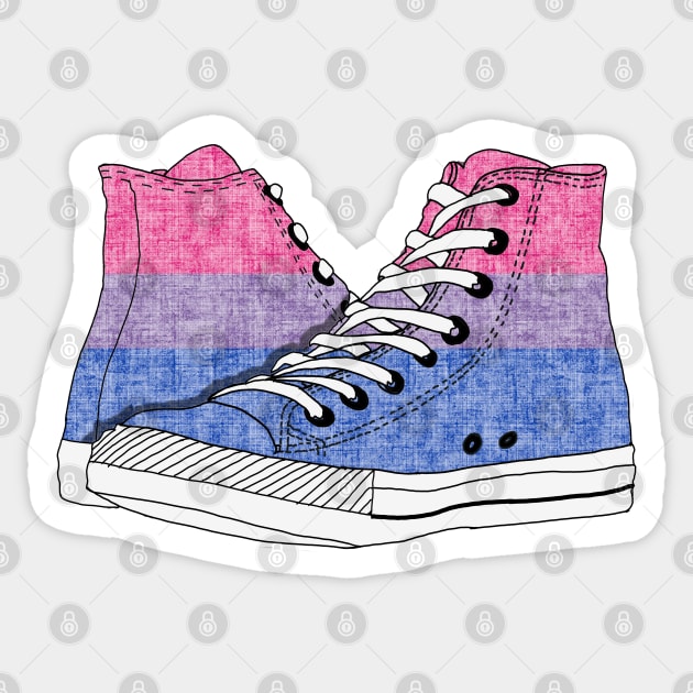 Bi-Sexual Pride Flag Hi-Top Design Sticker by PurposelyDesigned